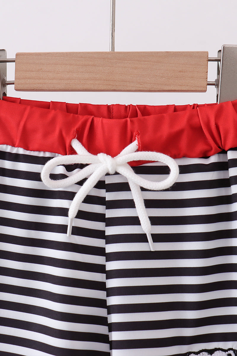 Short de bain brodé à rayures Georgia Bulldogs