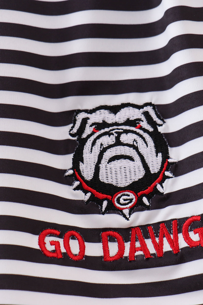 Short de bain brodé à rayures Georgia Bulldogs