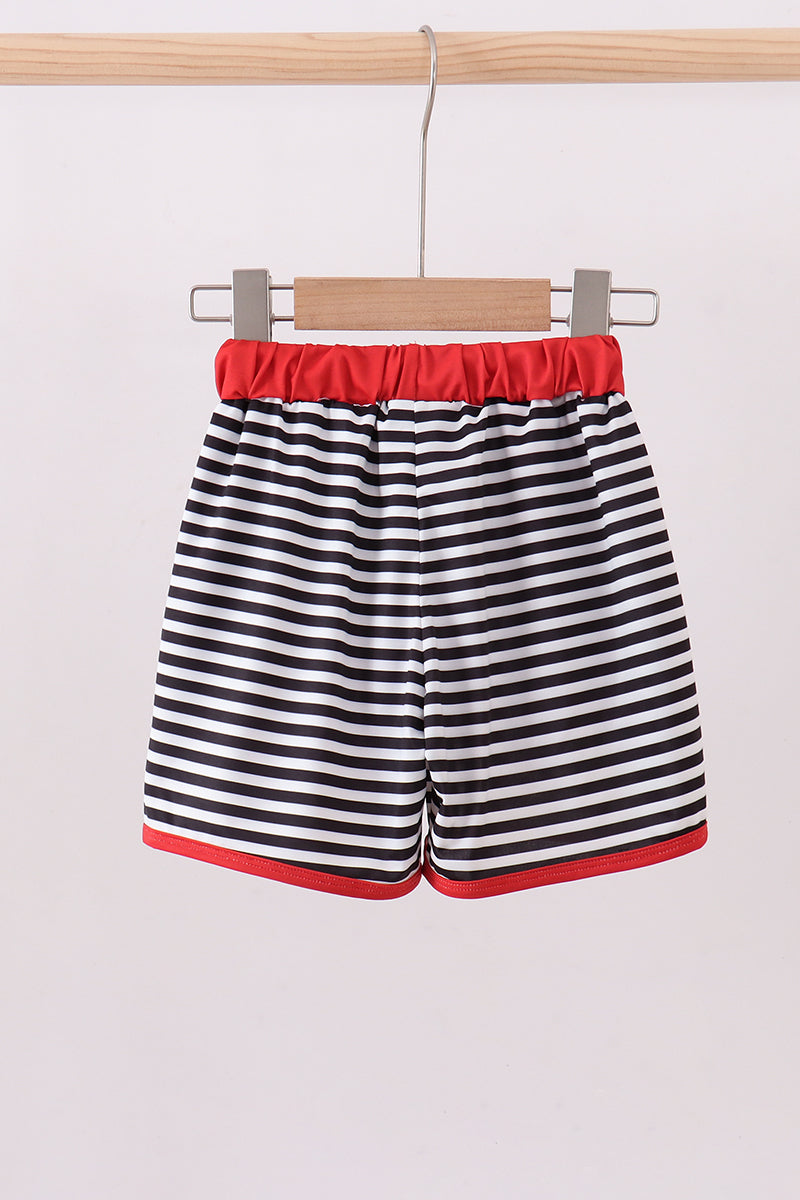 Short de bain brodé à rayures Georgia Bulldogs