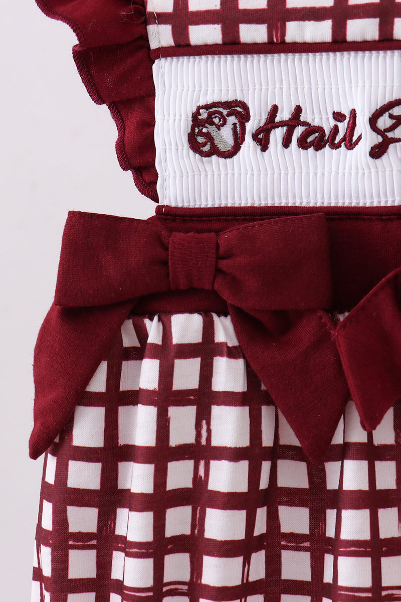 Mississippi Hail State grenouillère en vichy à smocks et volants