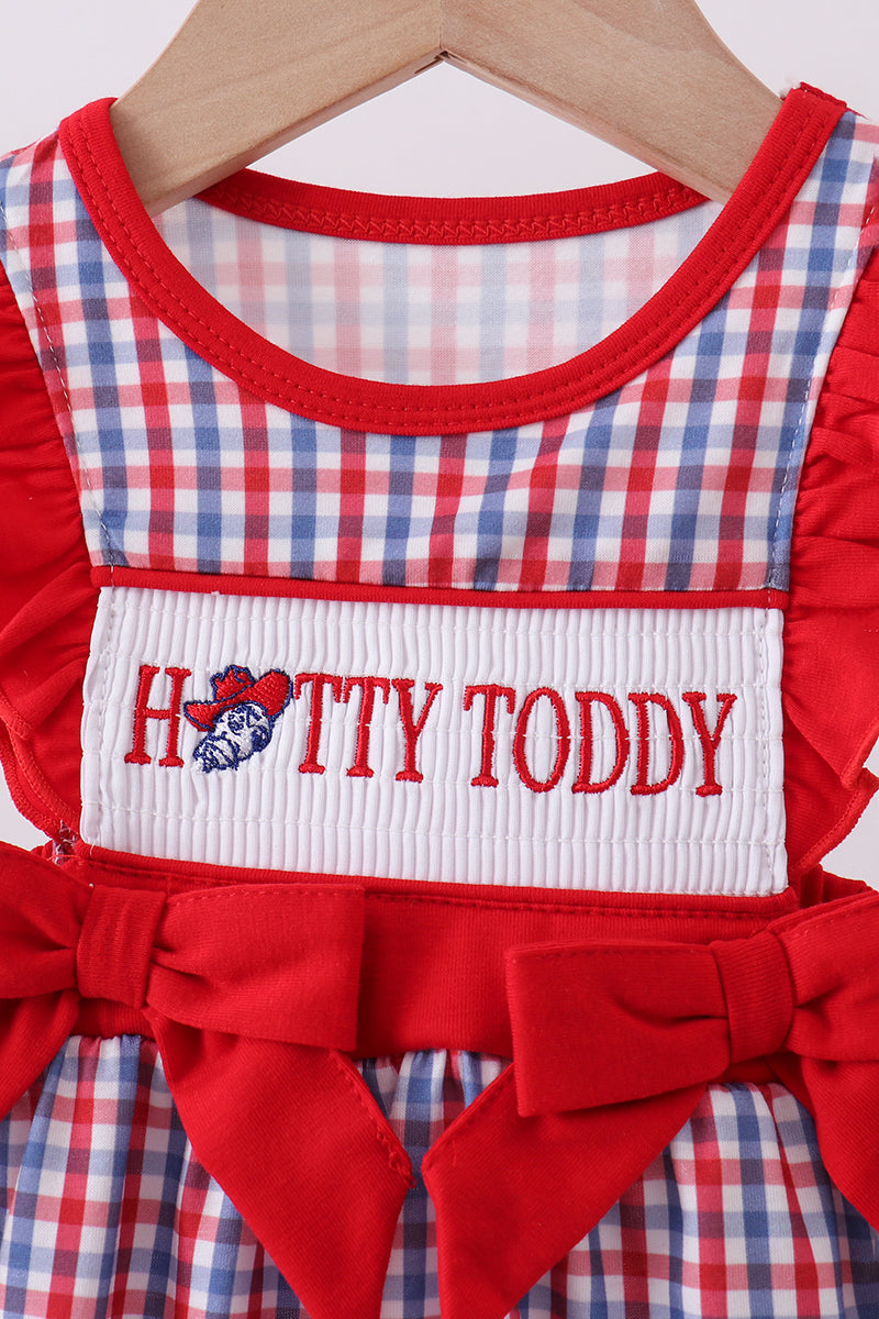 Barboteuse à volants smockée Ole Miss HOTTY TODDY