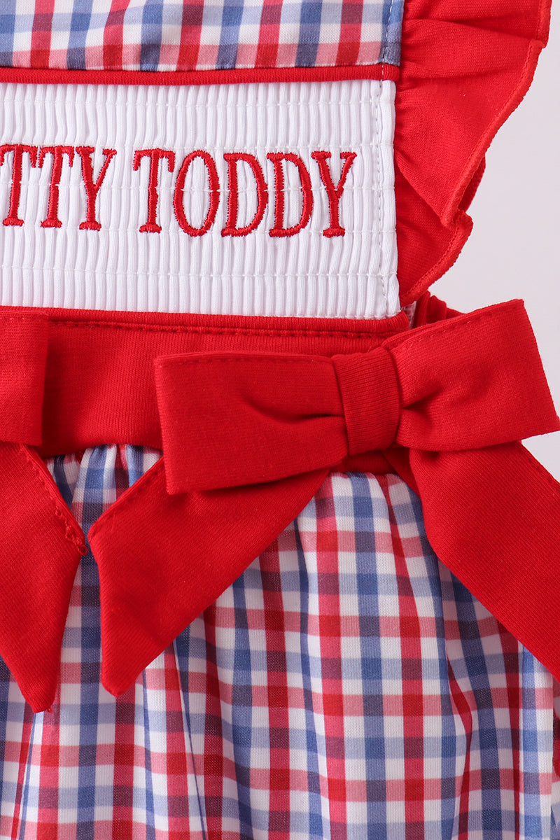 Barboteuse à volants smockée Ole Miss HOTTY TODDY