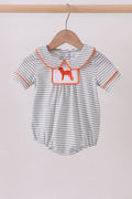 Combinaison-bulle rayée brodée orange Tennessee