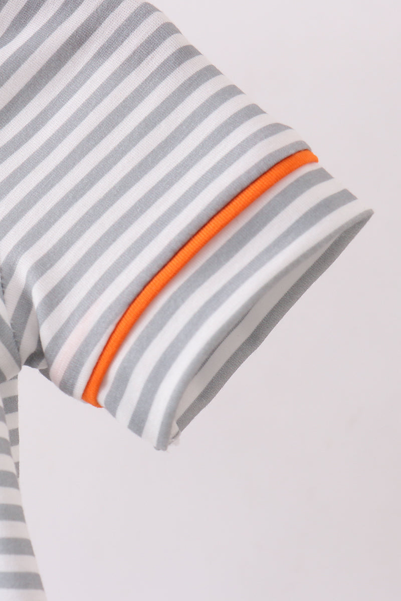 Combinaison-bulle rayée brodée orange Tennessee