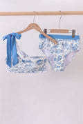 Ensemble maillot de bain femme mer plage bleue