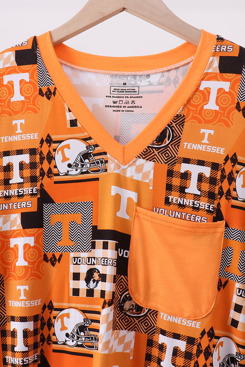 Chemise de nuit en bambou Orange Tennessee VOLS