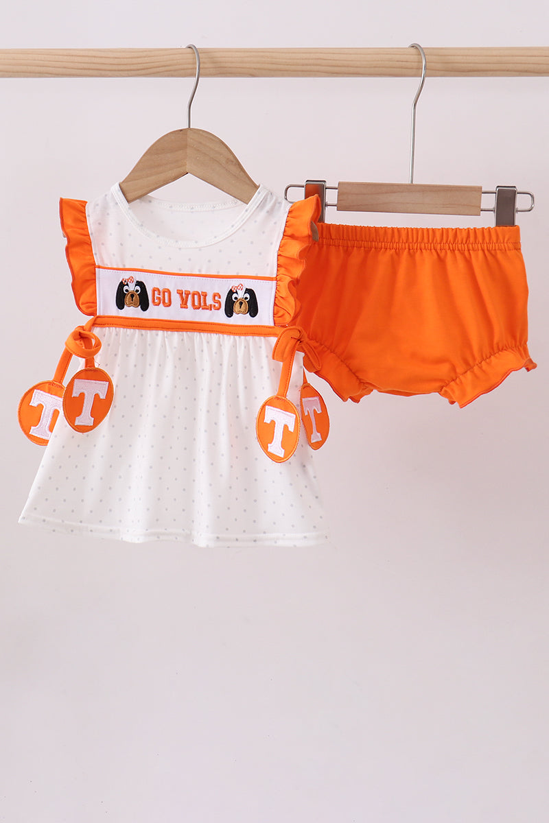 Ensemble bloomer avec broderie nœud et volants Tennessee