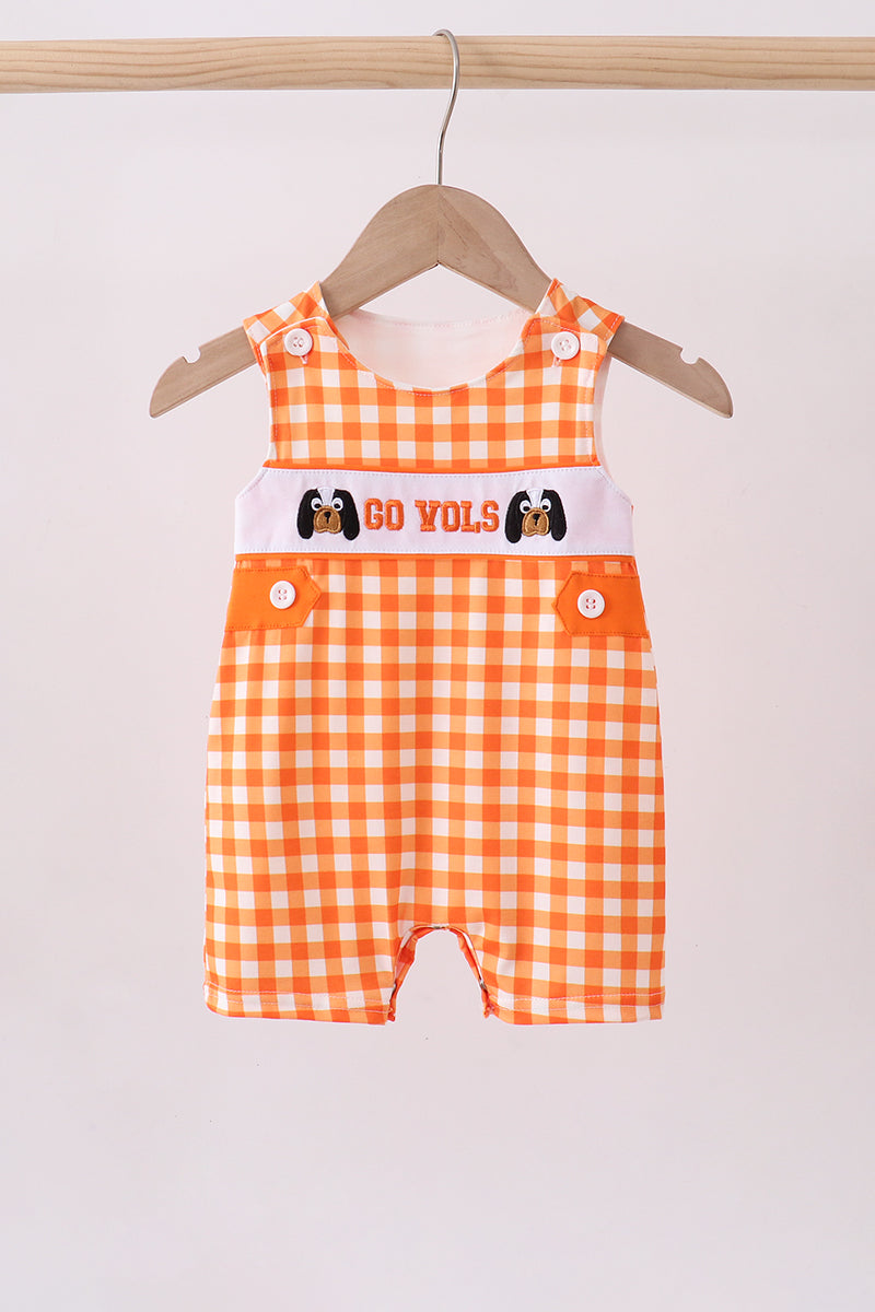 Barboteuse vichy brodée "Tennessee Go Vols"