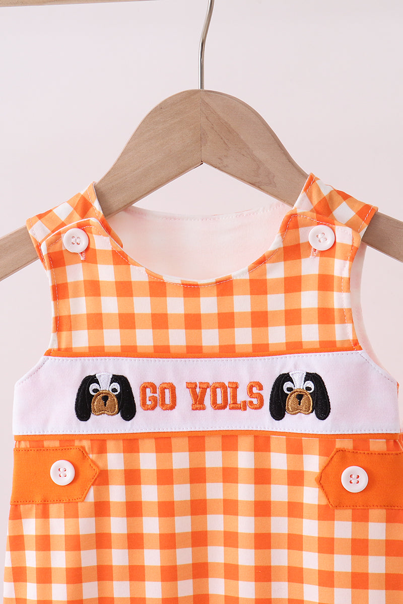 Barboteuse vichy brodée "Tennessee Go Vols"