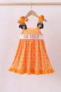 Robe à carreaux brodée orange Tennessee Vols