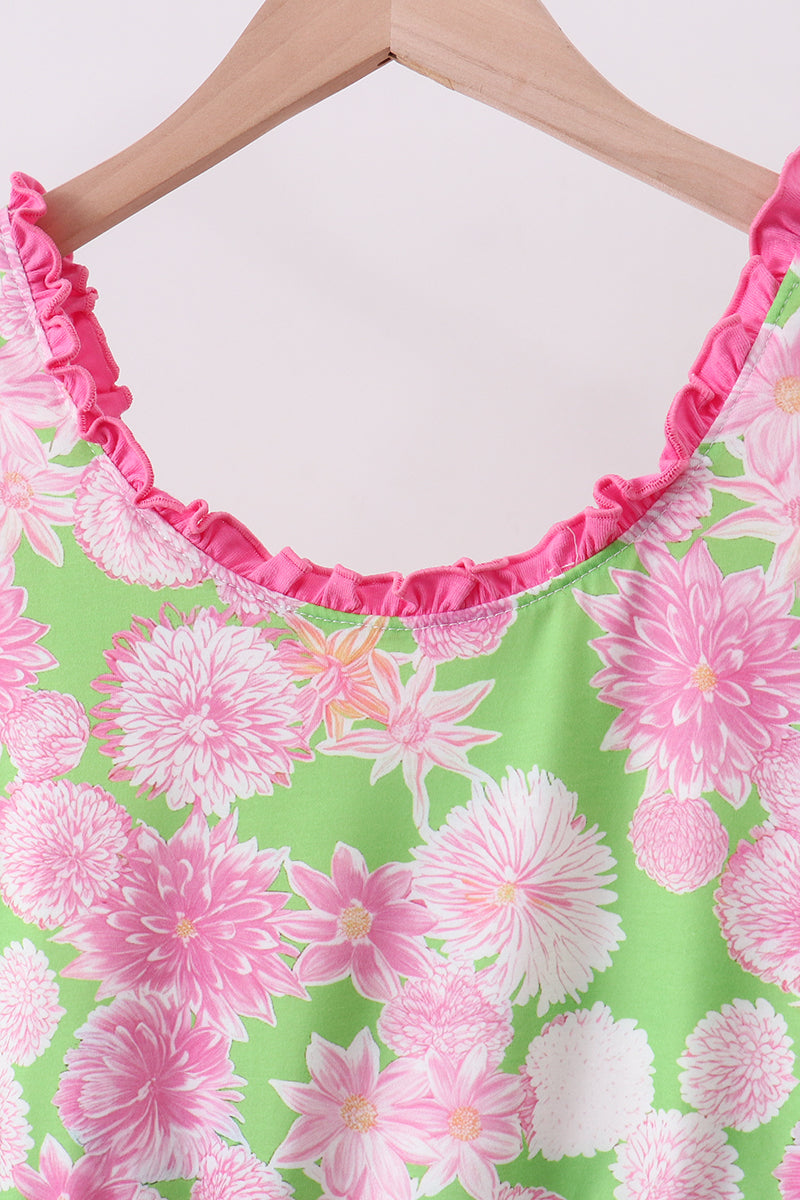 Robe rose fleurie