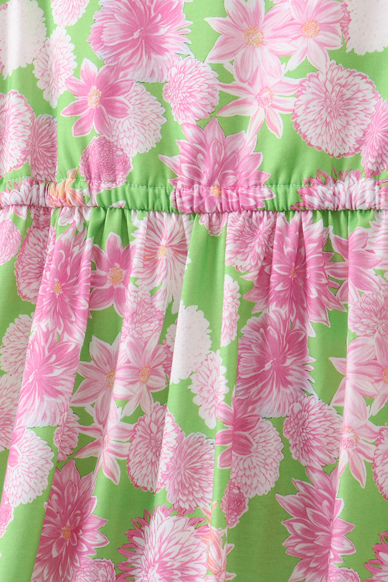 Robe rose fleurie