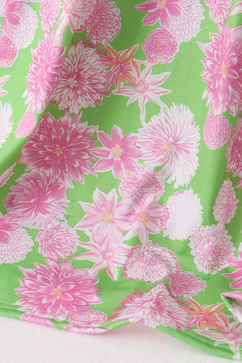 Robe rose fleurie