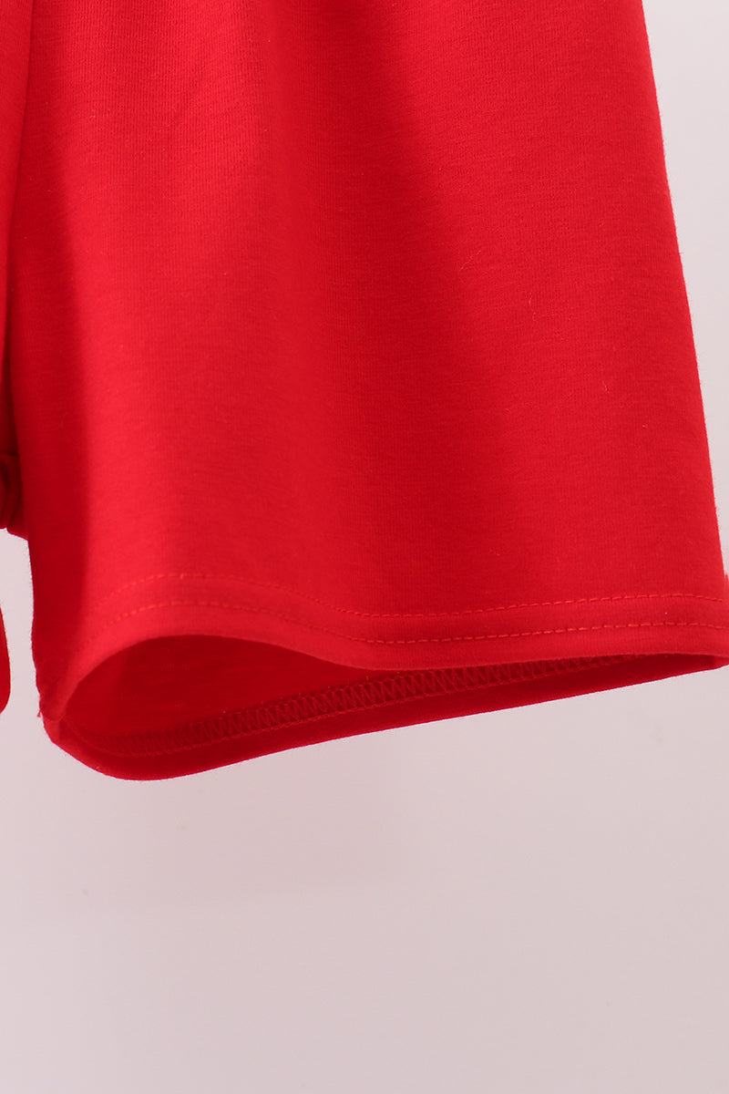 Ensemble short et top avec applique étoile rouge