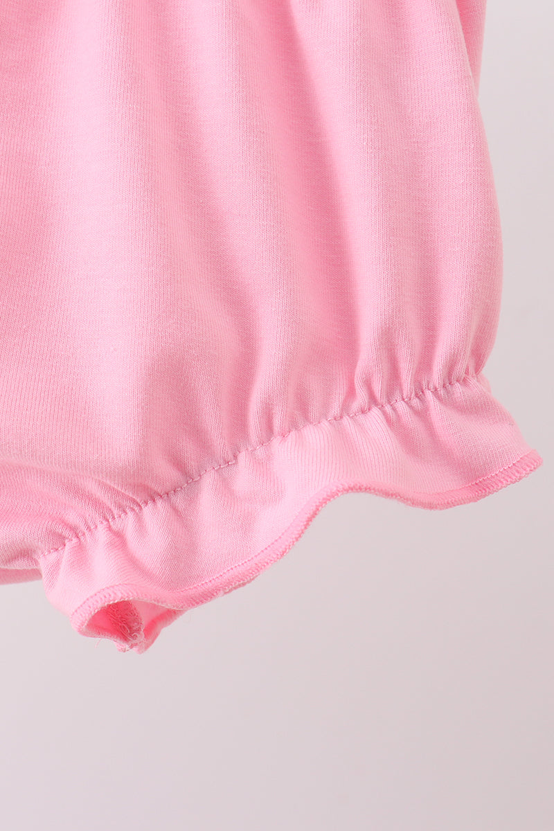 Ensemble bloomer rose à volants fleuri et patchwork