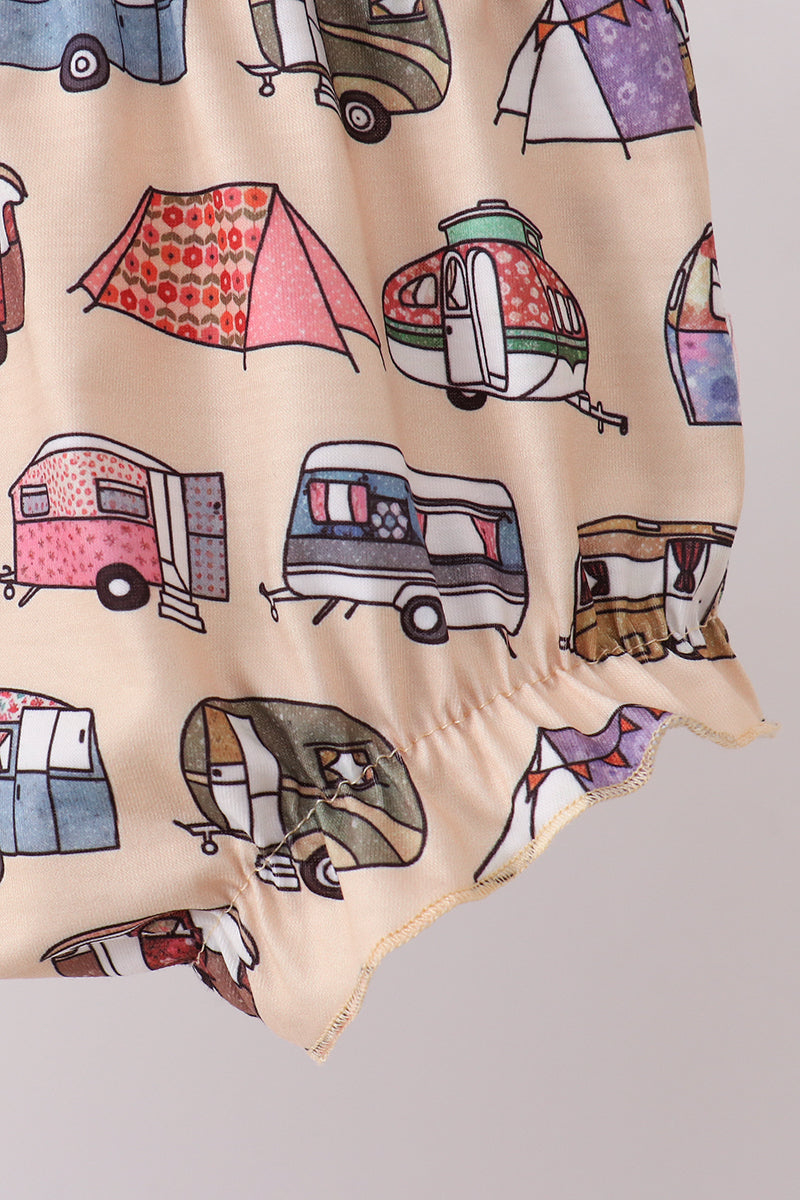 Ensemble bloomer kaki avec nœud appliqué campeur