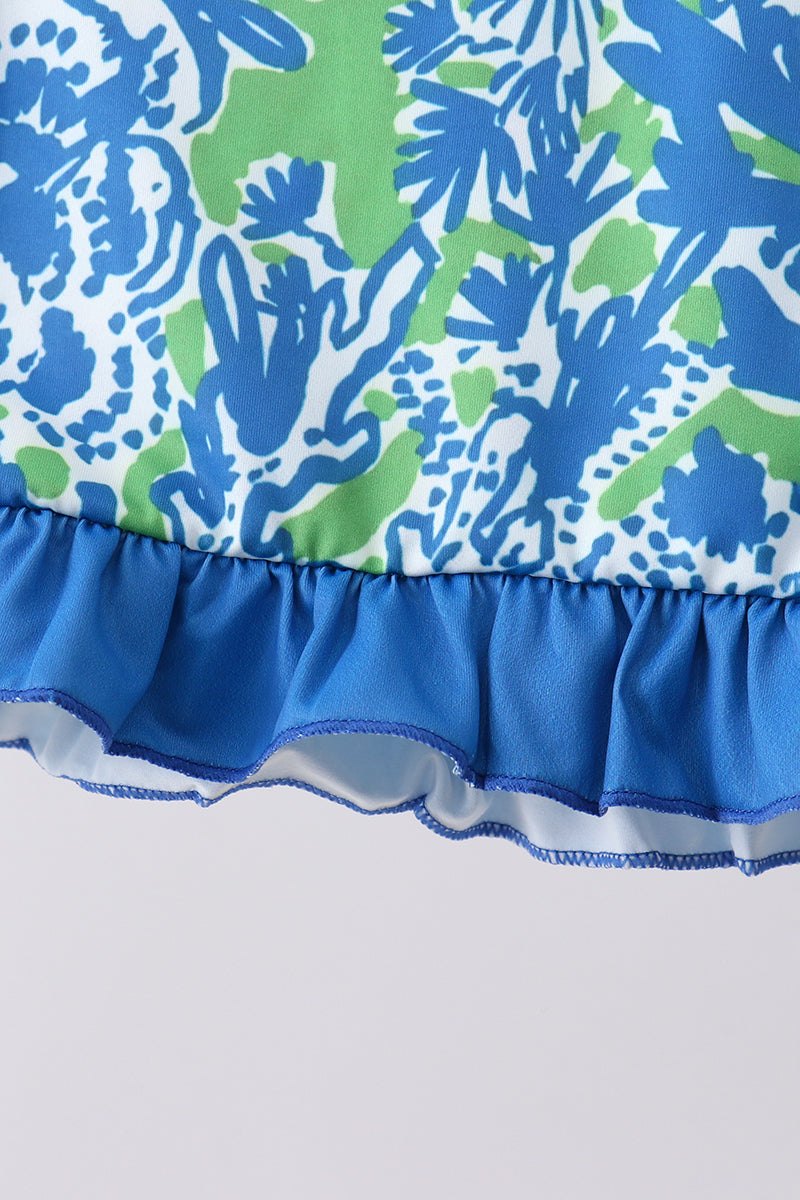 Ensemble anti-UV à volants « Jardin océanique »