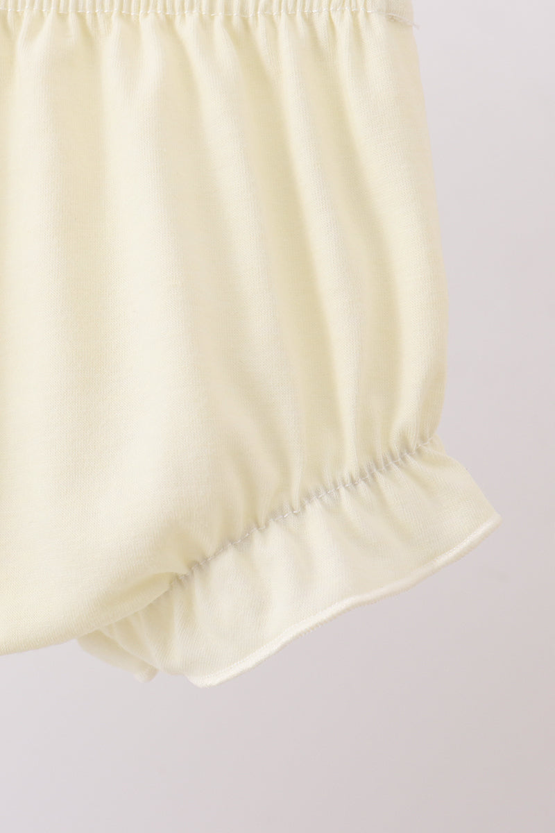 Ensemble bloomer vichy smocké crabe jaune