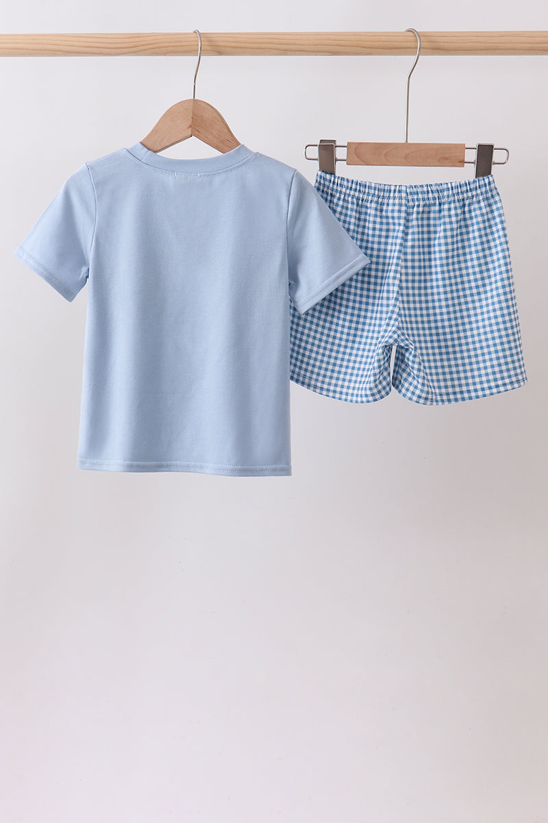 Ensemble écossais bleu