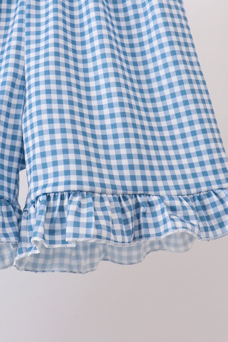 Ensemble fleuri rétro bleu