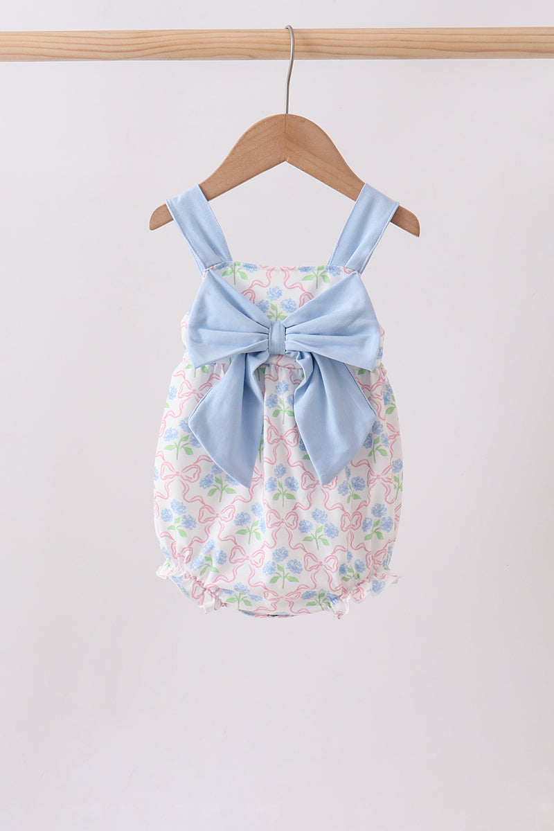 Bulle de nœud Hortensia bleu