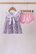 Ensemble bloomer en dentelle florale