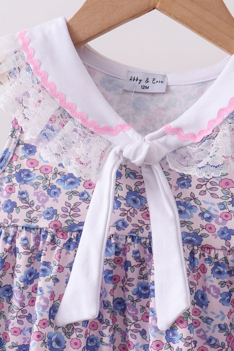 Ensemble bloomer en dentelle florale