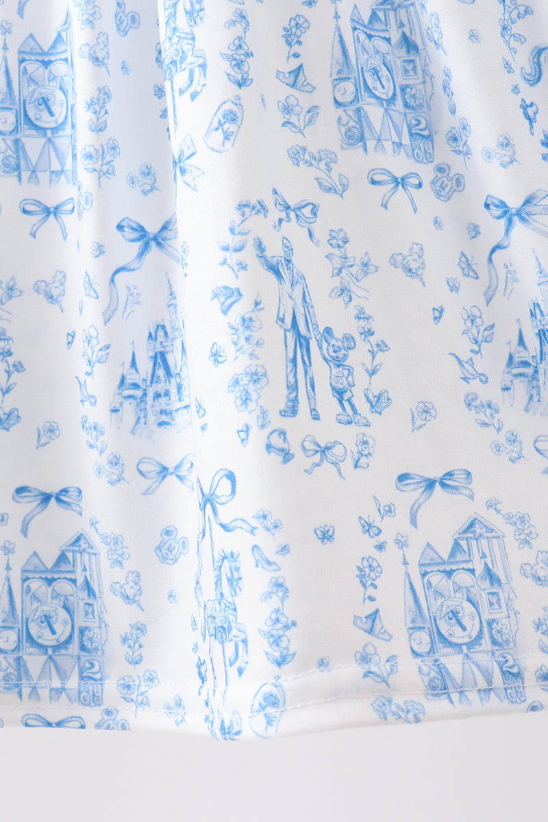 Ensemble Volanté Froncé Château Bleu