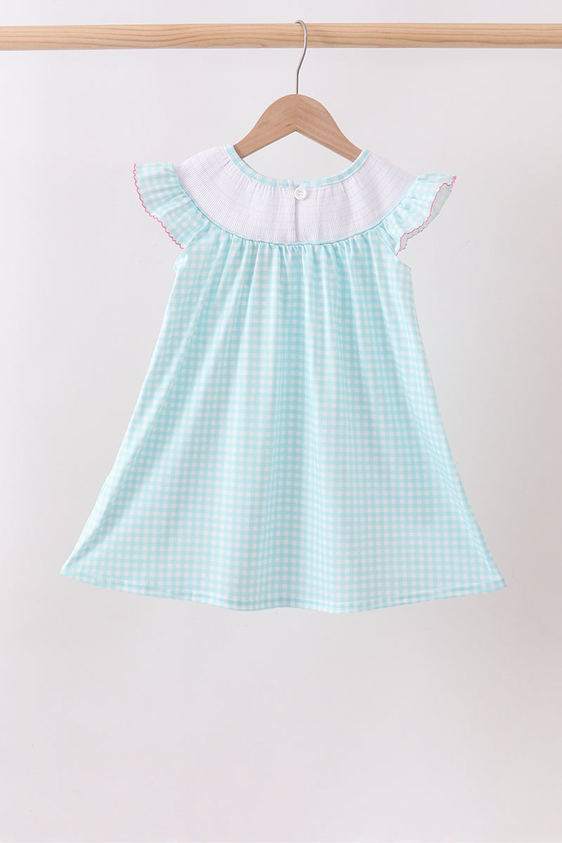 Robe smockée Parapluie Bleu