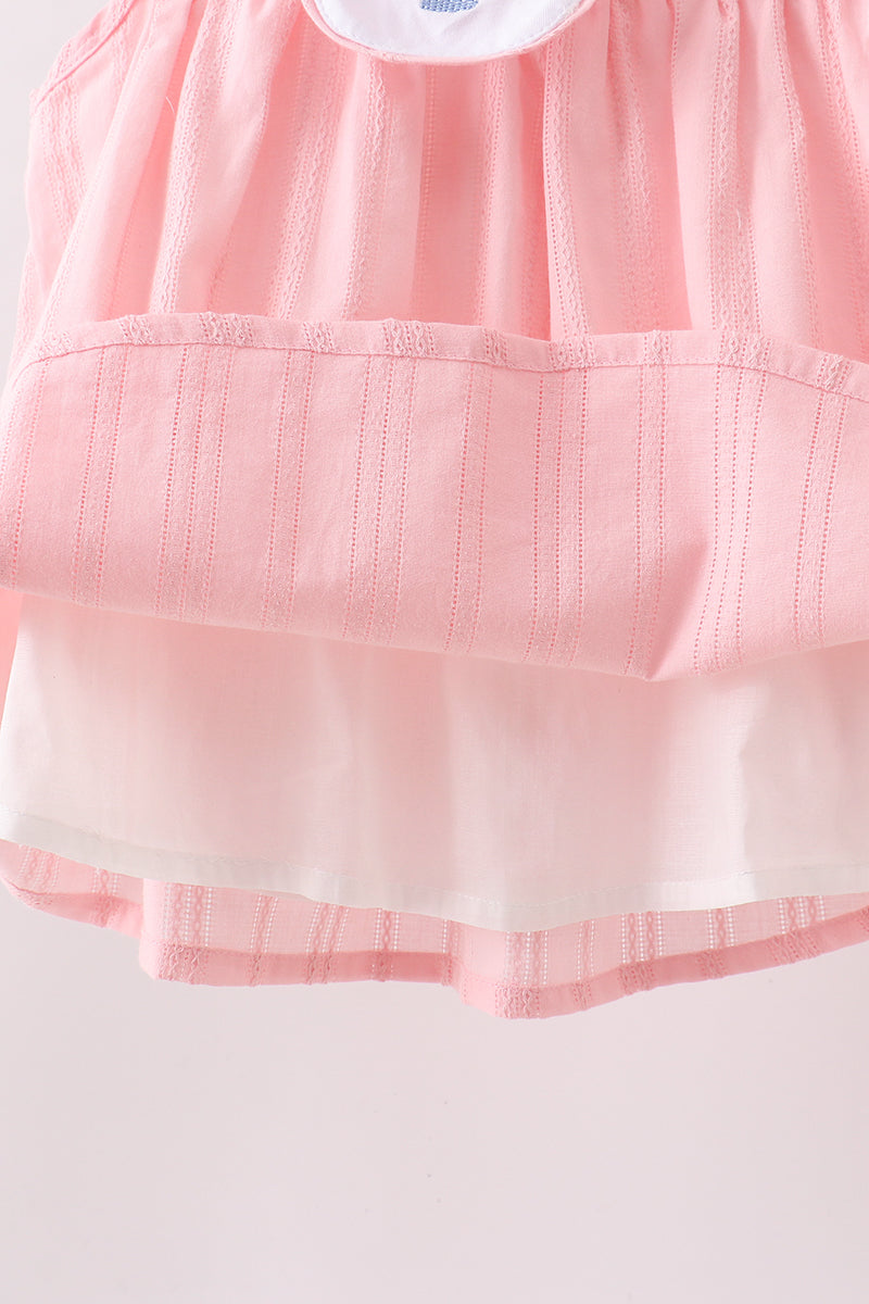 Robe Jacquard Brodé Princesse Rose