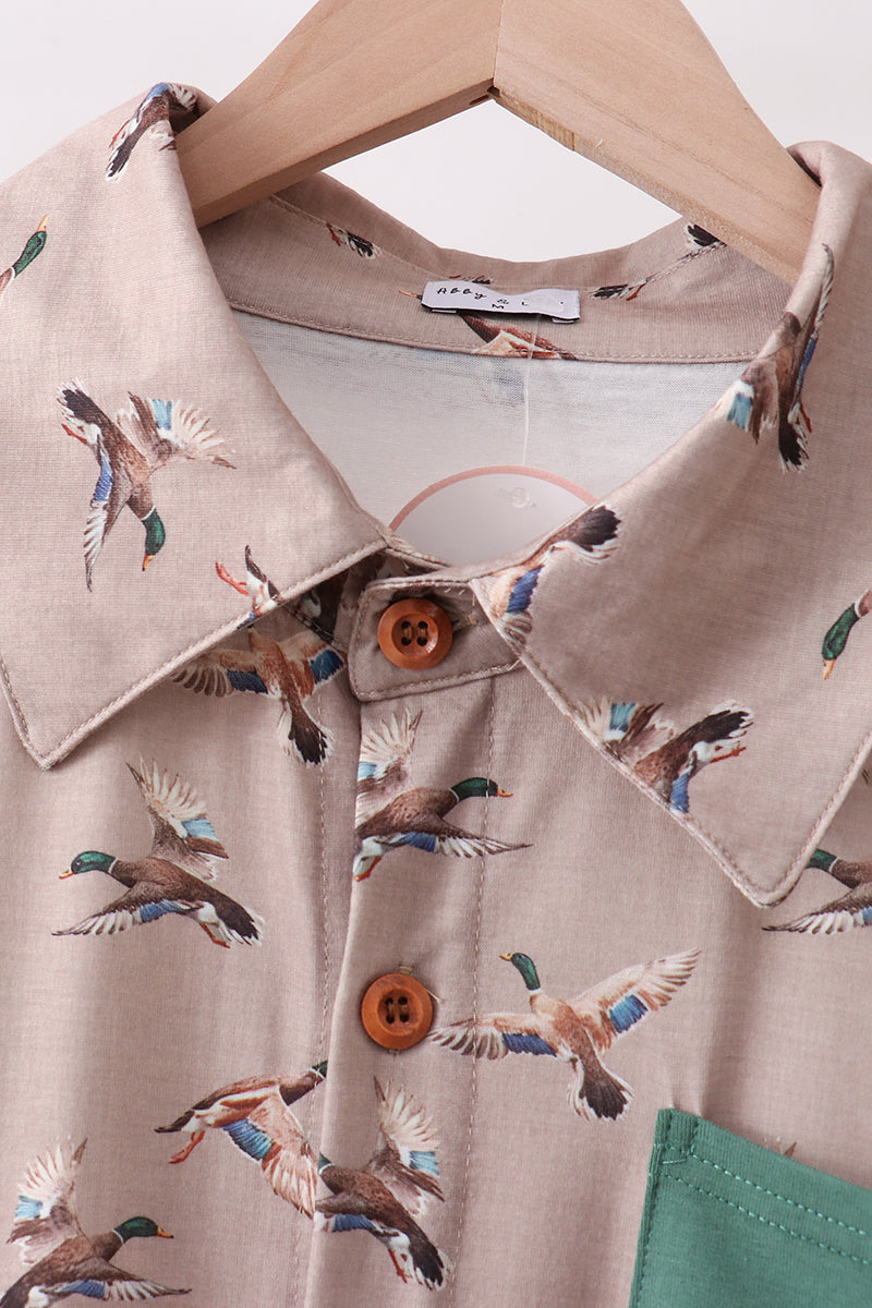 Chemise boutonnée Papa Colvert Vert