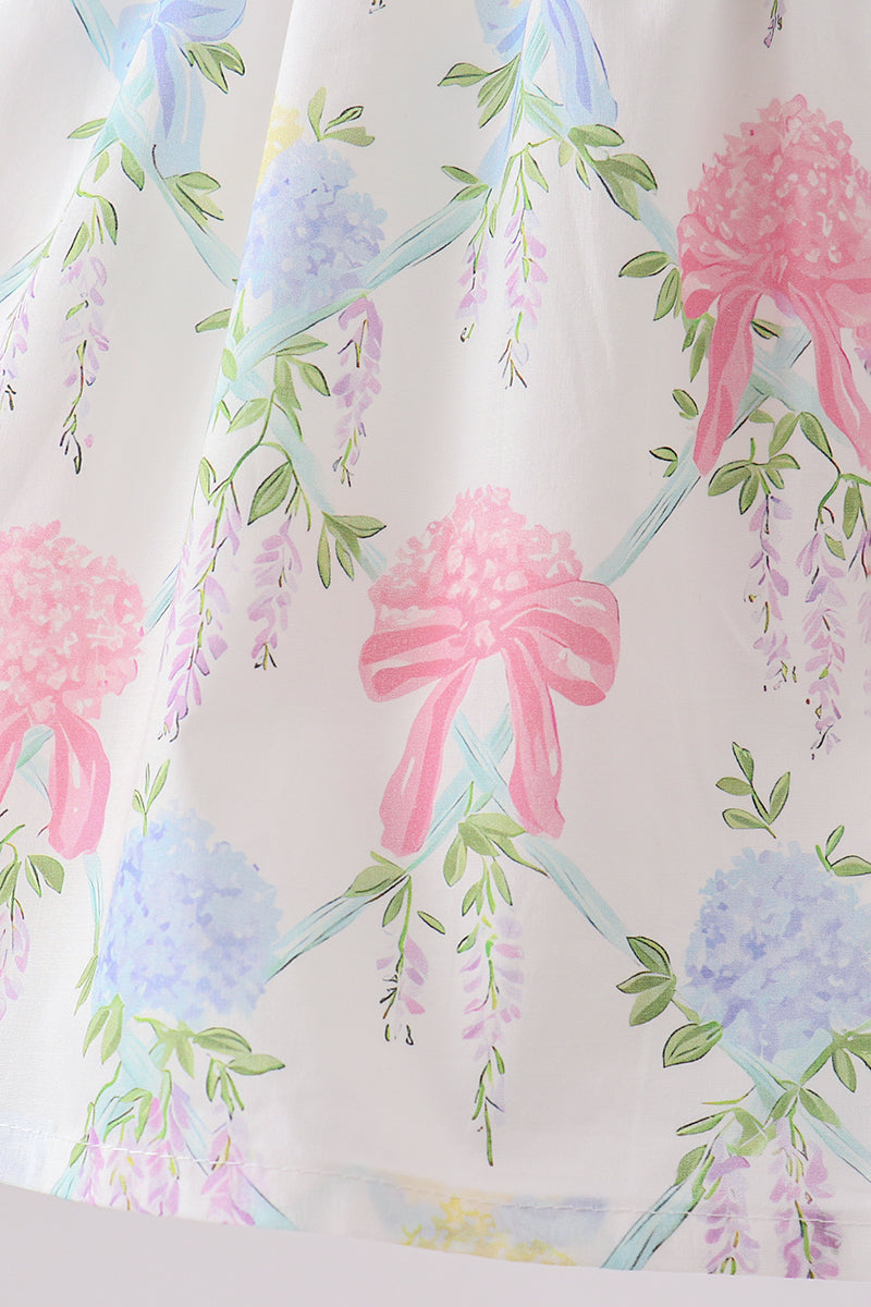 Ensemble Chouchou Volant Hortensia Bleu