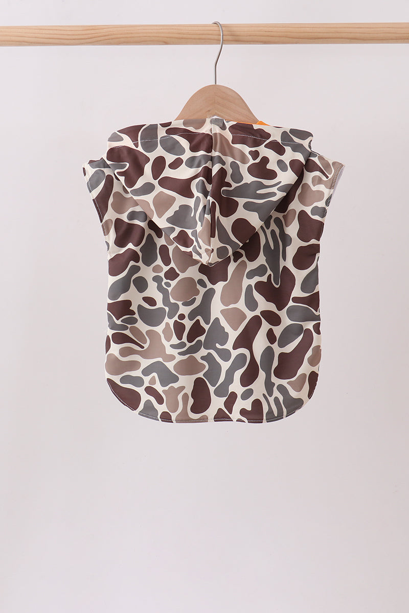 Cache-maillot anti-UV brodé canard camouflage