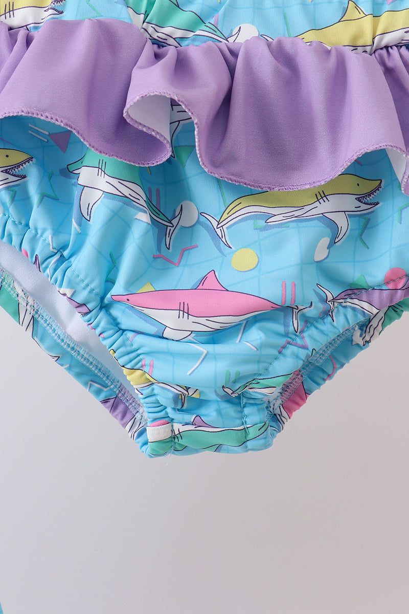 Ensemble anti-UV requin bleu