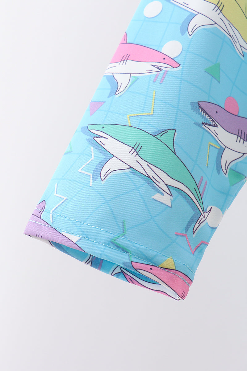 Ensemble anti-UV requin bleu