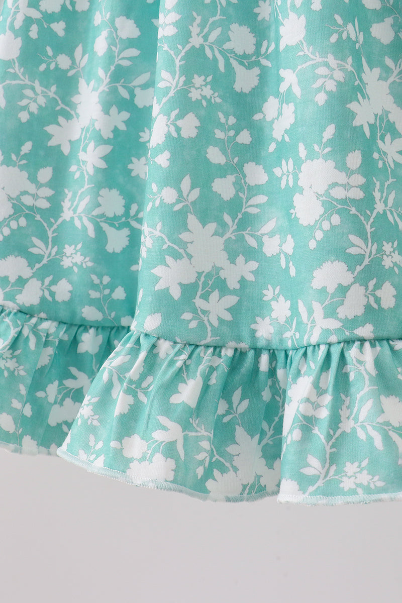 Ensemble smocké floral sauge