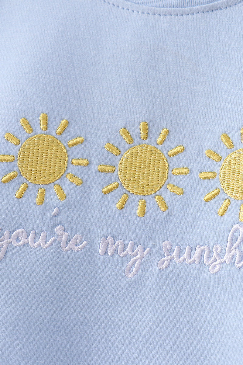 Ensemble de broderie rayée « You're my sunshine »