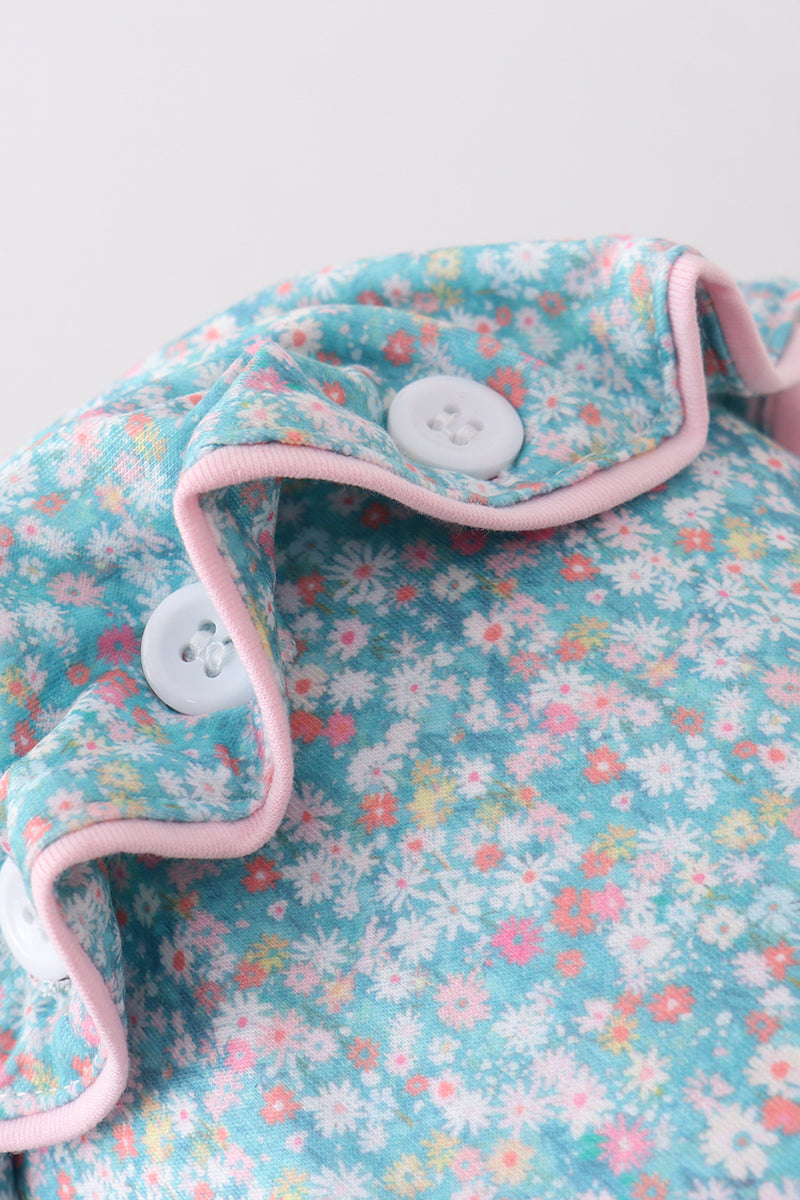Bonnet floral vert
