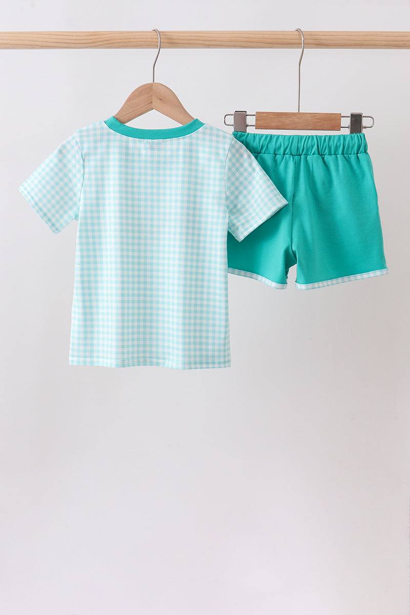 Ensemble brodé Colvert vert