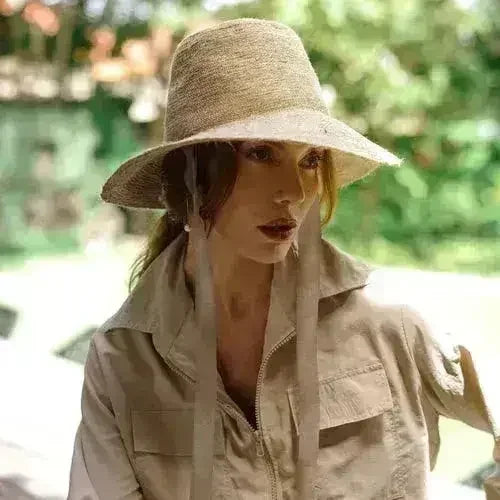 Chapeau en paille de jute MEG beige clair