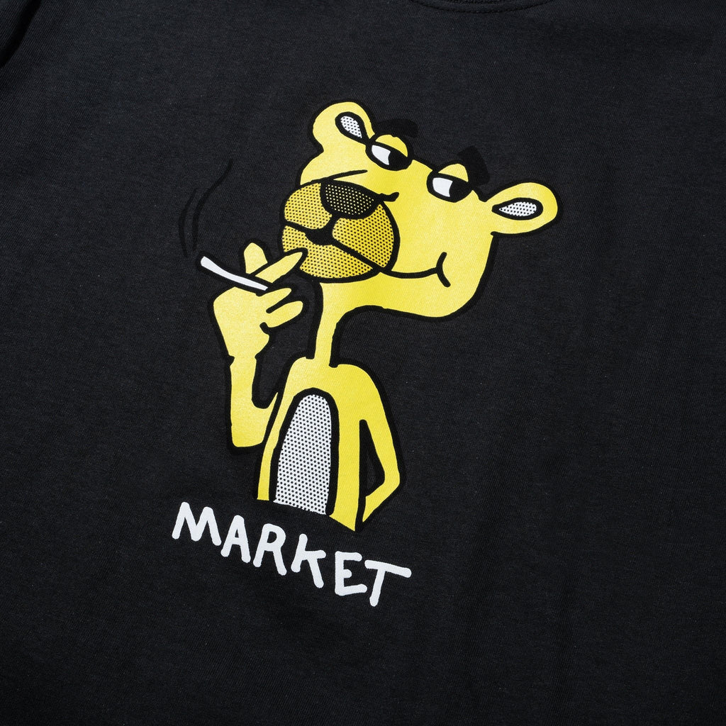 T-shirt Yellow Panther de Market Studios - Noir délavé