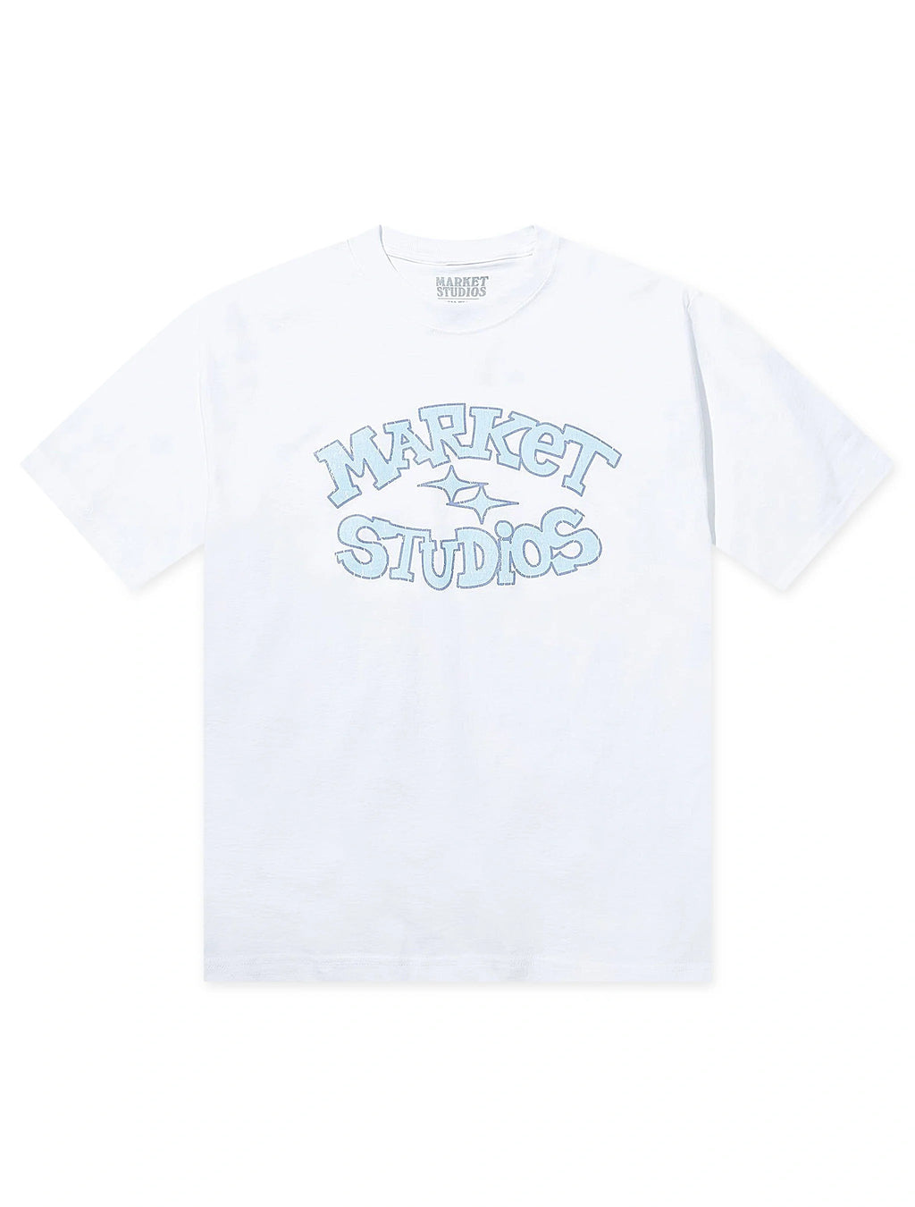 T-shirt Market Studios Smiley Old School - Blanc