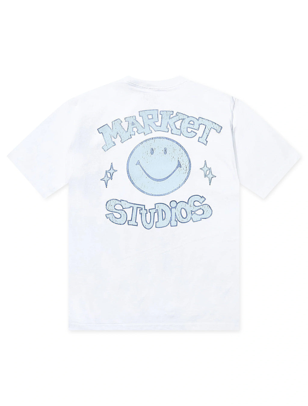 T-shirt Market Studios Smiley Old School - Blanc