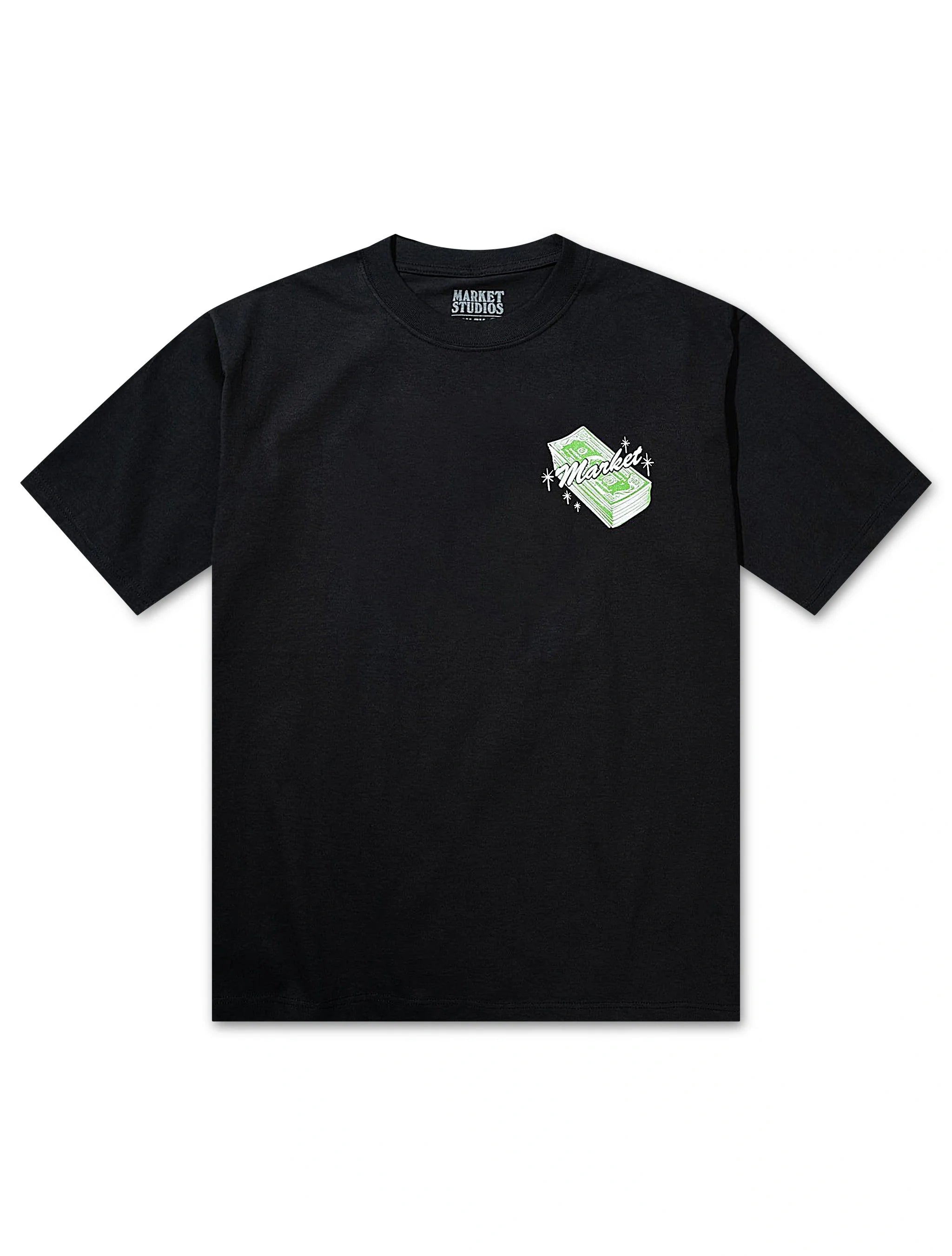 T-shirt Call My Plug Market Studios – Noir délavé