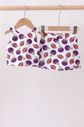 Ensemble de jupe-short de football mauve