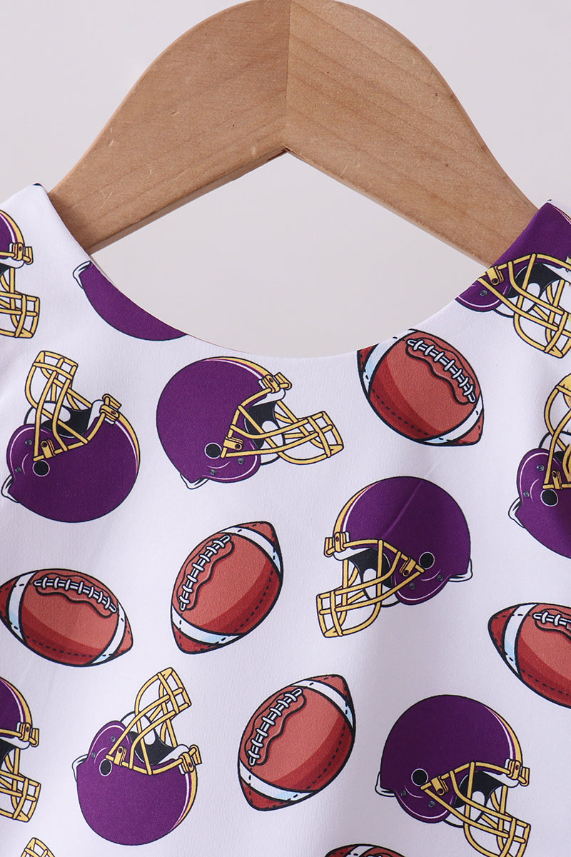 Ensemble de jupe-short de football mauve