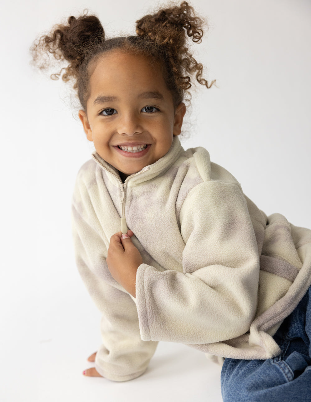 Pull polaire marbré pour enfants