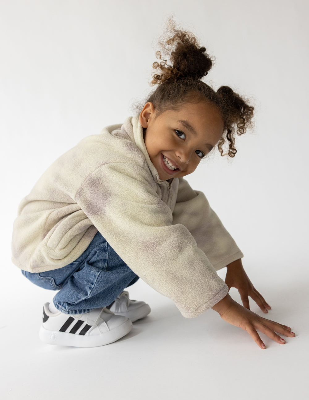 Pull polaire marbré pour enfants
