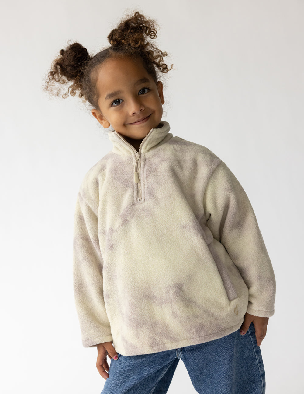 Pull polaire marbré pour enfants