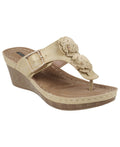 Sandales compensées Narbone Gold